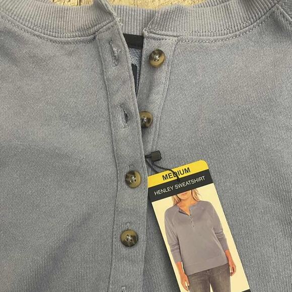 GAP‎ Women's English Manor Blue Henley Sweatshirt M - Picture 8 of 8